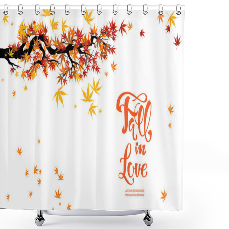 Personality  Isolated Autumn Branch Shower Curtains