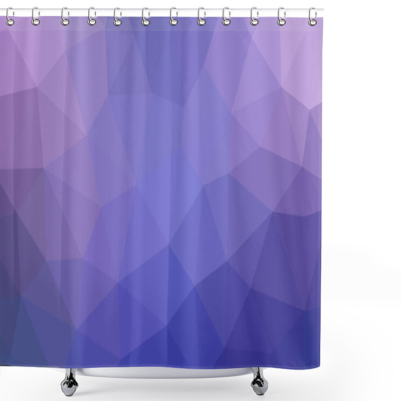 Personality  Light Pink, Blue Vector Gradient Triangles Pattern. Creative Geometric Illustration In Origami Style With Gradient. Triangular Pattern For Your Design. Shower Curtains