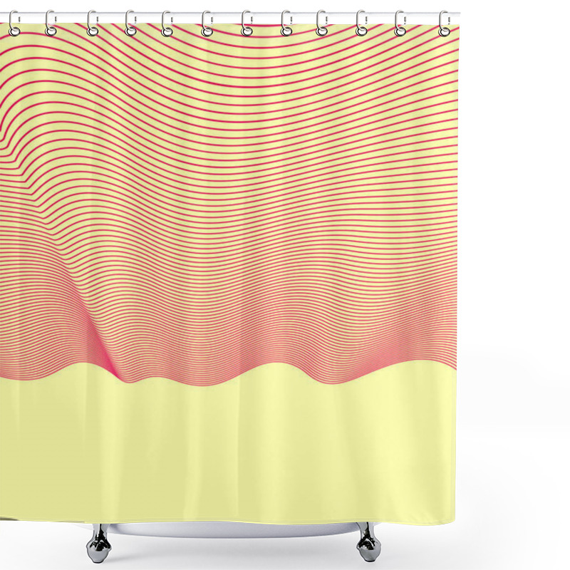 Personality  Abstract Background With Wavy Lines Pattern Shower Curtains