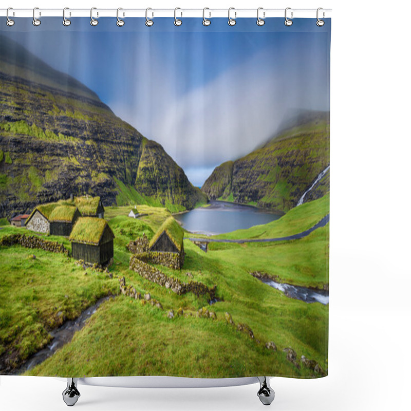 Personality  Village Of Saksun, Faroe Islands, Denmark Shower Curtains