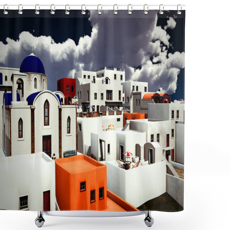 Personality  Greek Village Shower Curtains