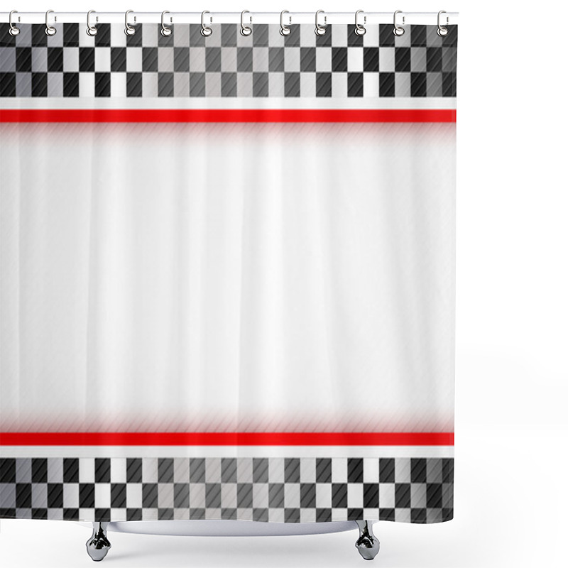 Personality  Racing Red Background Shower Curtains