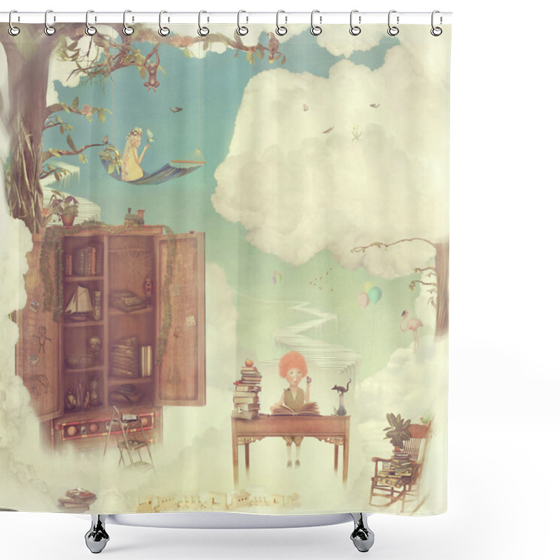 Personality  Country In The Sky Shower Curtains