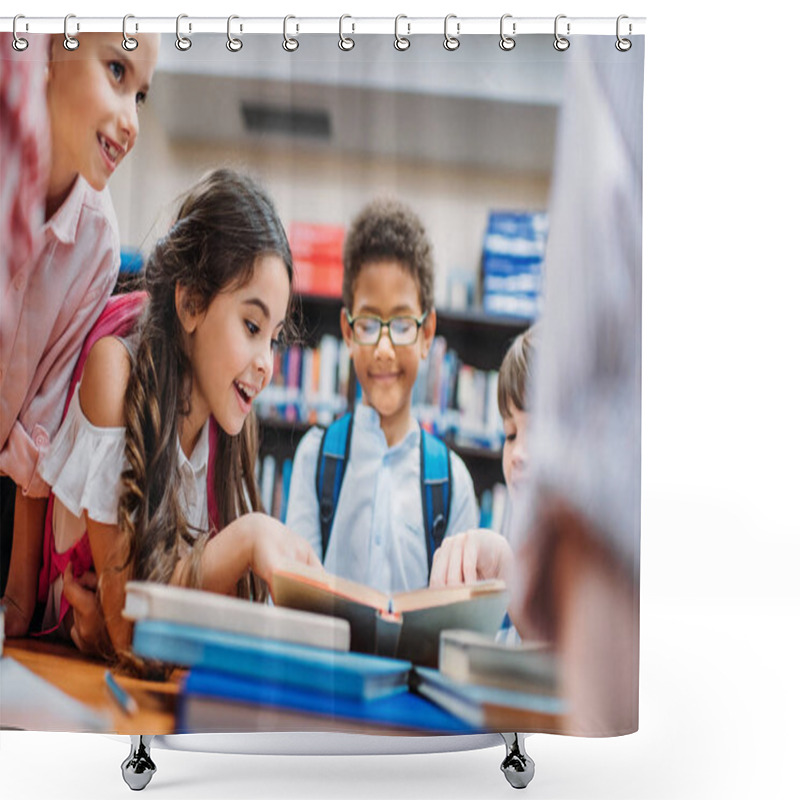 Personality  Children Looking At Book Shower Curtains