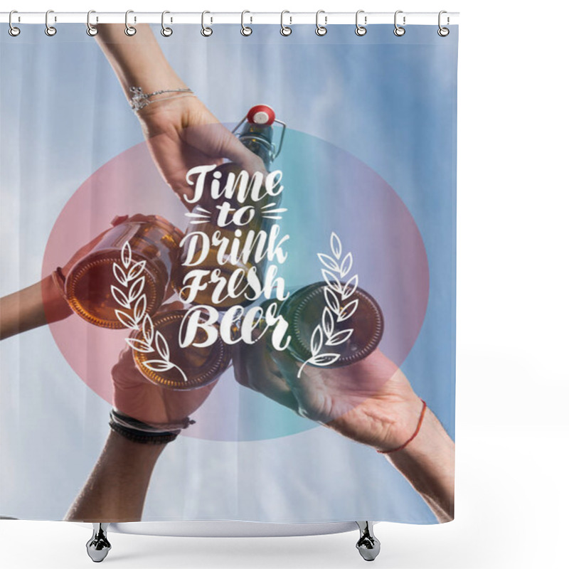 Personality  Friends Drinking Beer  Shower Curtains