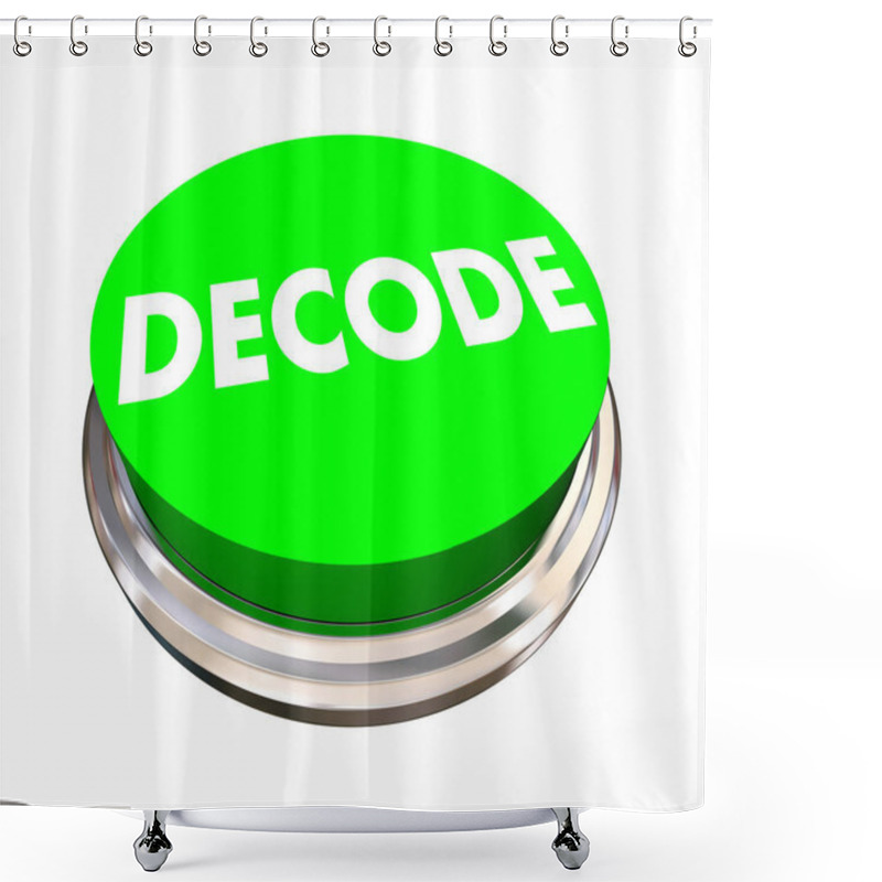 Personality  Decode Button Decipher Answer  Shower Curtains