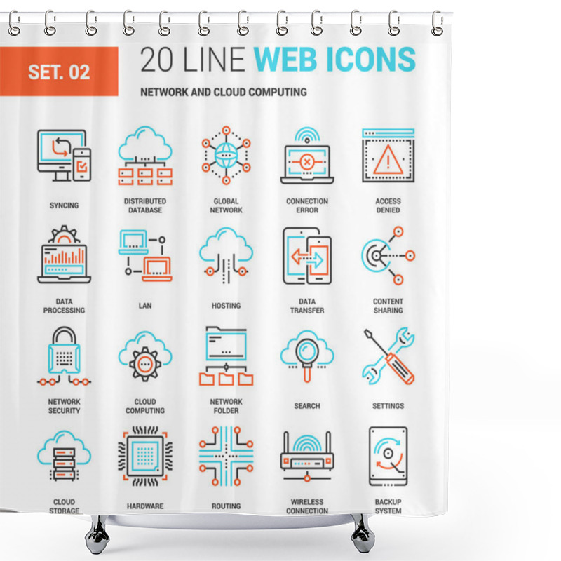 Personality  Network And Cloud Technology Shower Curtains