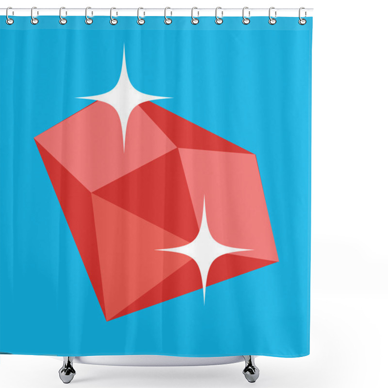 Personality  Vector Ruby Icon Shower Curtains