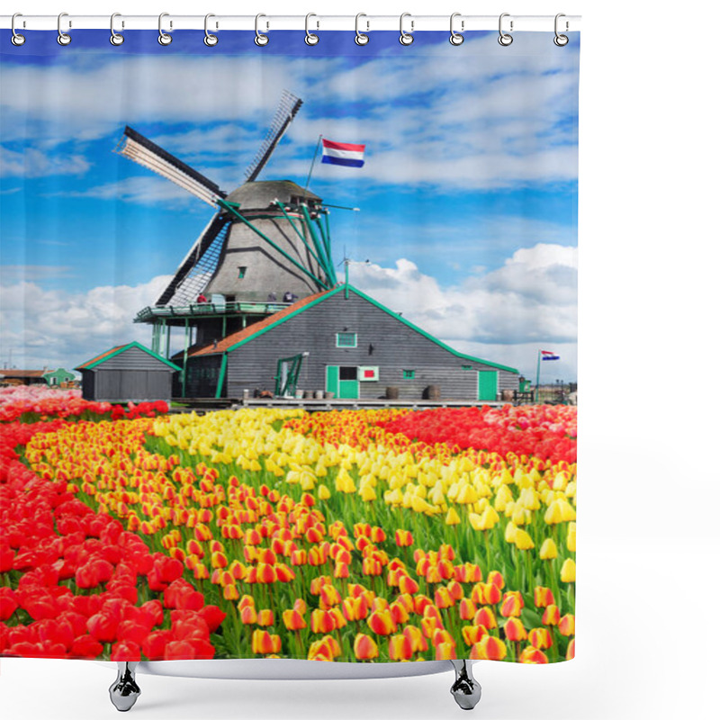 Personality  Dutch Wind Mills Shower Curtains