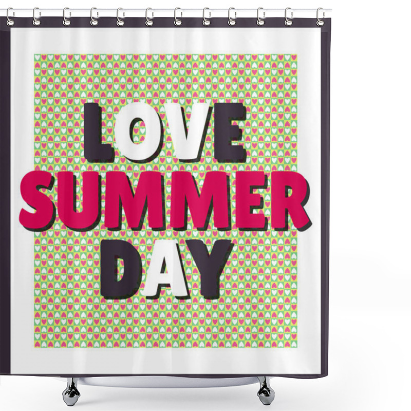 Personality  Love Summer Day Background Shower Curtains