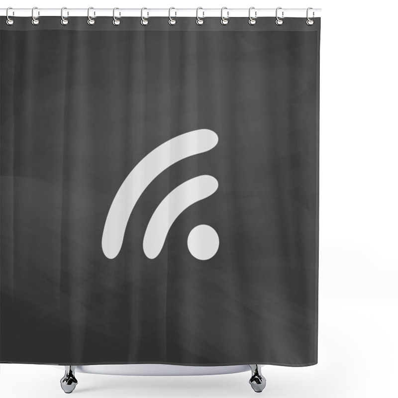 Personality  WiFi Zone Computer Symbol Shower Curtains