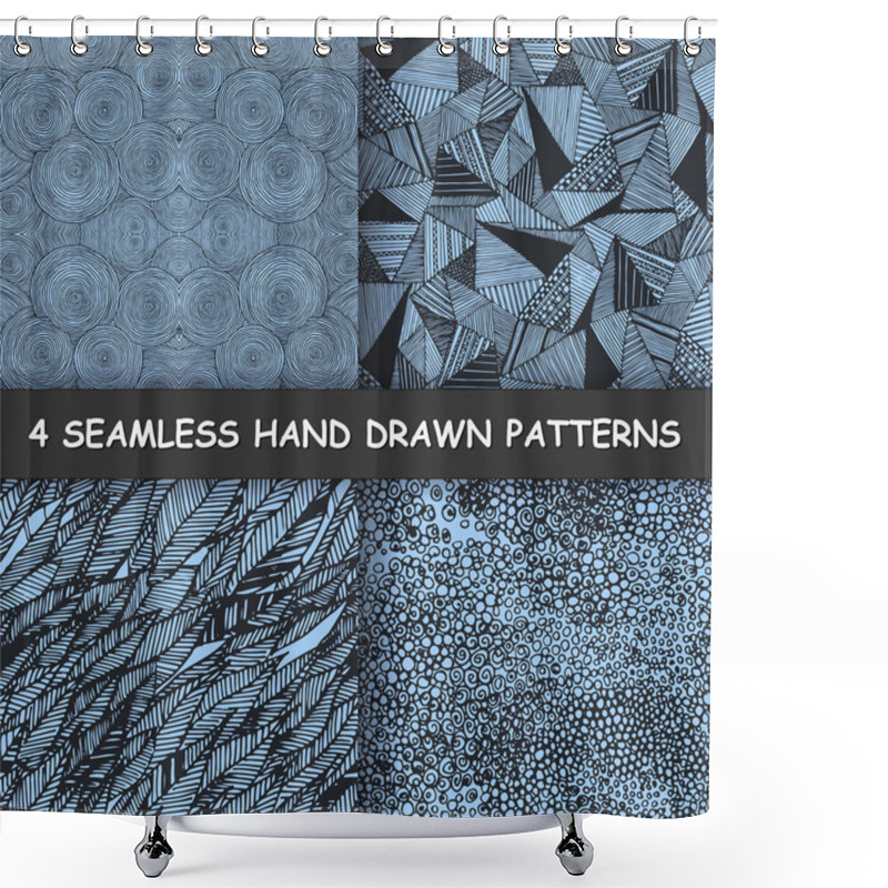 Personality  Seamless Hand Drawn Pattern.  Shower Curtains