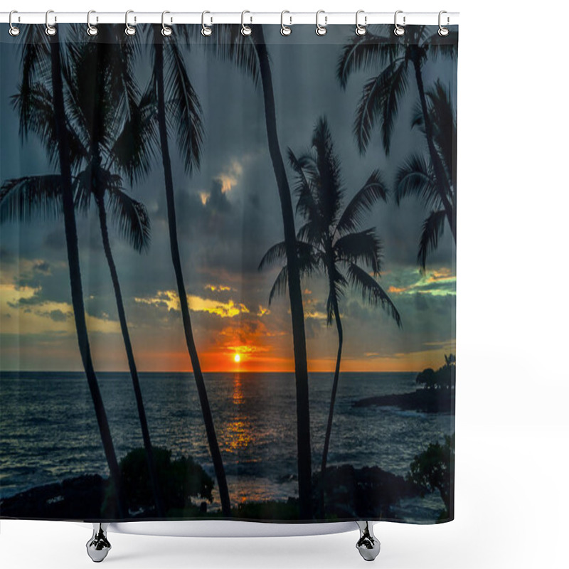 Personality  Big Island Of Hawaii Sunset Shower Curtains