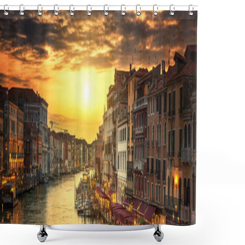 Personality  Grand Canal At Sunset Shower Curtains