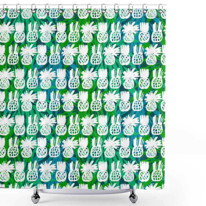 Personality  Pattern With Pineapples Shower Curtains