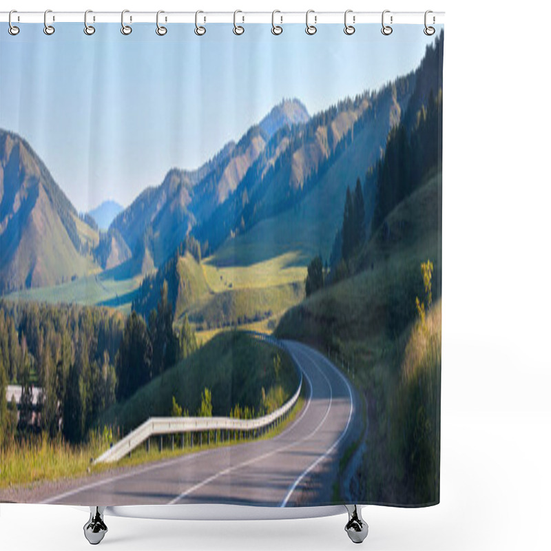 Personality  Chuiski Tract, Road In The Mountains Of Altai Shower Curtains