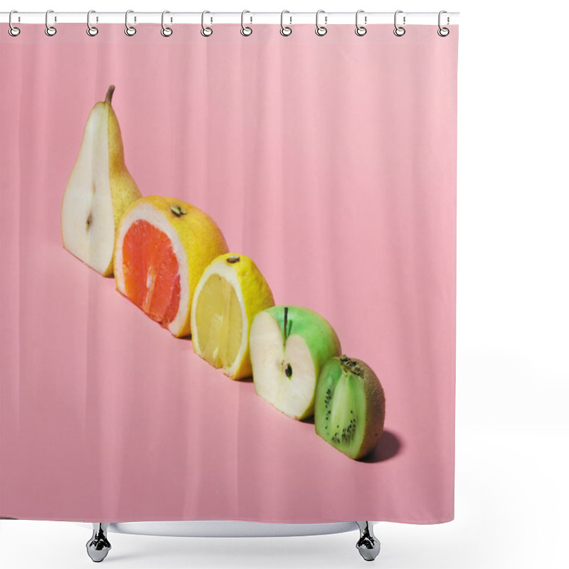 Personality  Various Fruits Sliced In Half. Shower Curtains