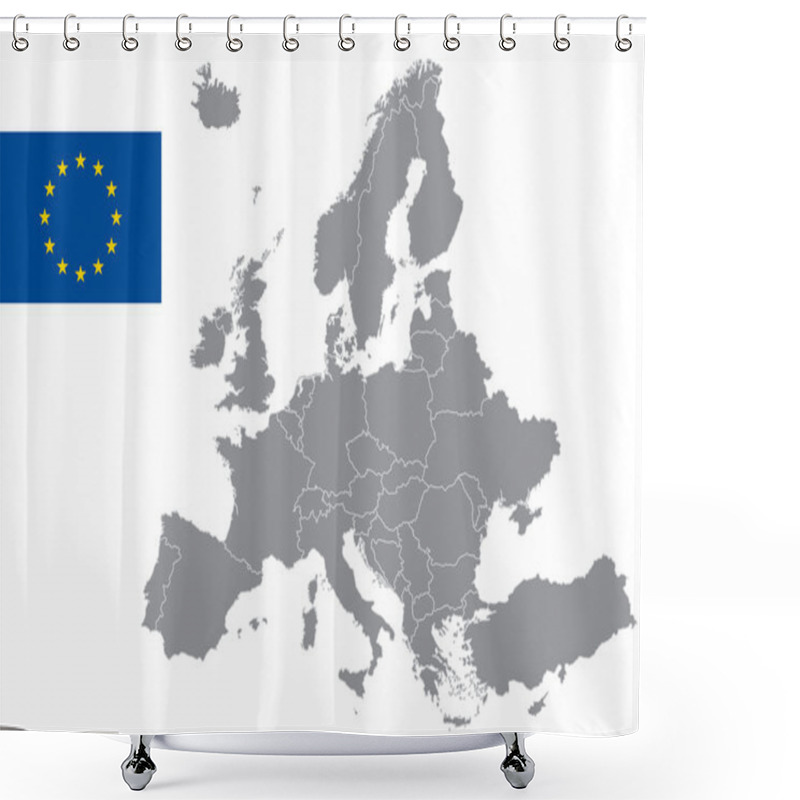 Personality  Europe Shower Curtains