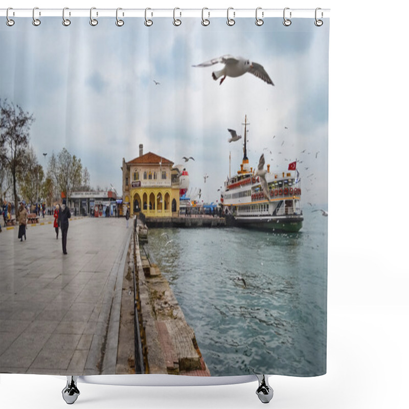 Personality  Ferries In Istanbul, Kadikoy Pier And Square Shower Curtains