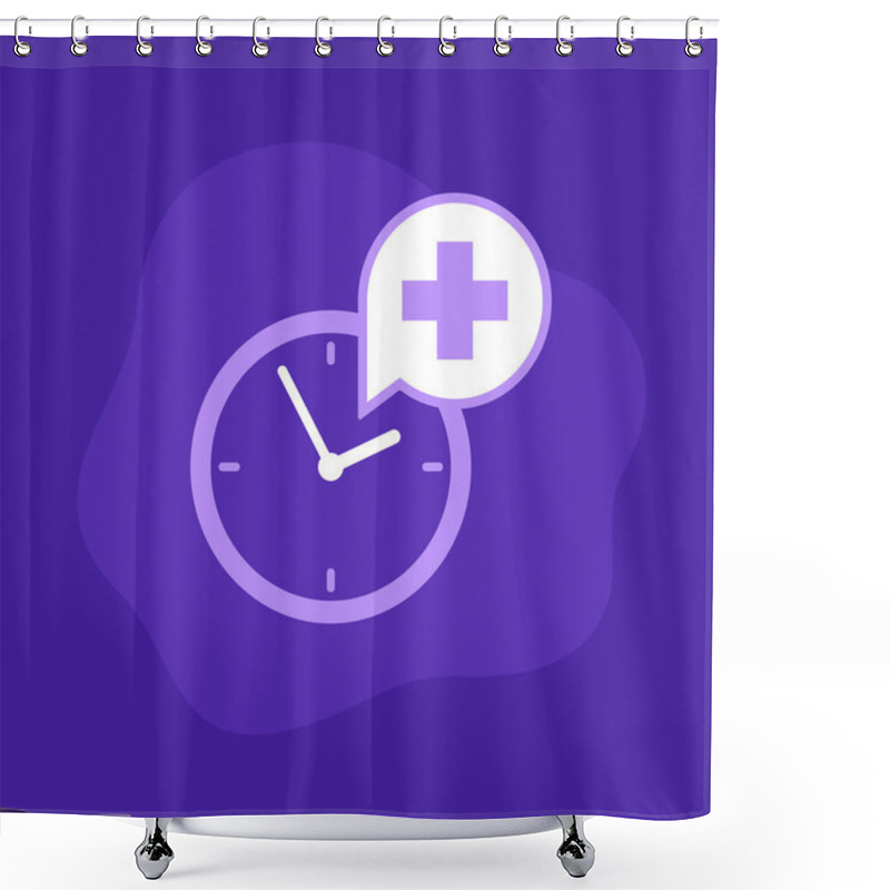 Personality  Medical Appointment Time Vector Icon Shower Curtains