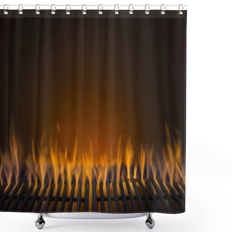 Personality  Flaming Barbecue Grill Background Shower Curtains