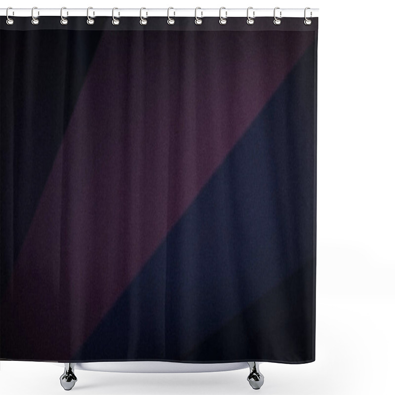 Personality  Abstract 4K Gradient Background With Deep Shades Of Purple, Maroon, And Navy Geometric Stripes, Accented By A Grainy Texture And Soft Blur Effect Shower Curtains