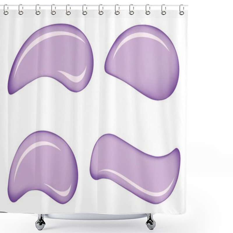 Personality  White Skin Cosmetic Cream Vector Drops Shower Curtains