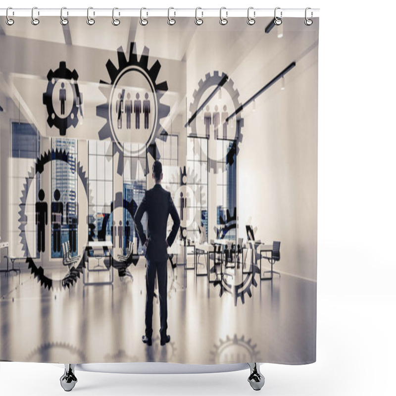 Personality  Networking And Social Communication Concept   Shower Curtains