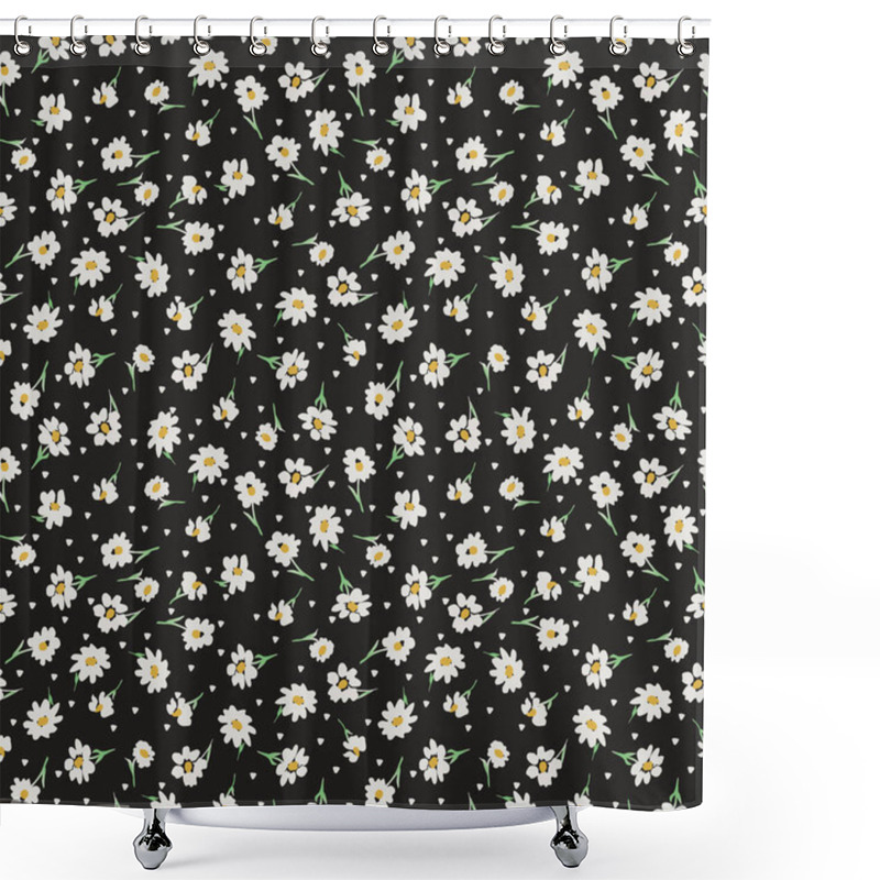 Personality  DAISY FLORAL SEAMLESS PATTERN IN EDITABLE VECTOR FILE Shower Curtains