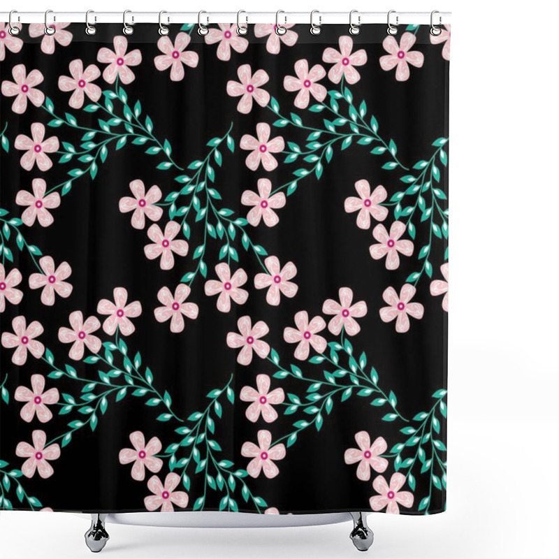 Personality  Seamless Pattern With Floral Motifs Able To Print For Cloths, Tablecloths, Blanket, Shirts, Dresses, Posters, Papers. Shower Curtains