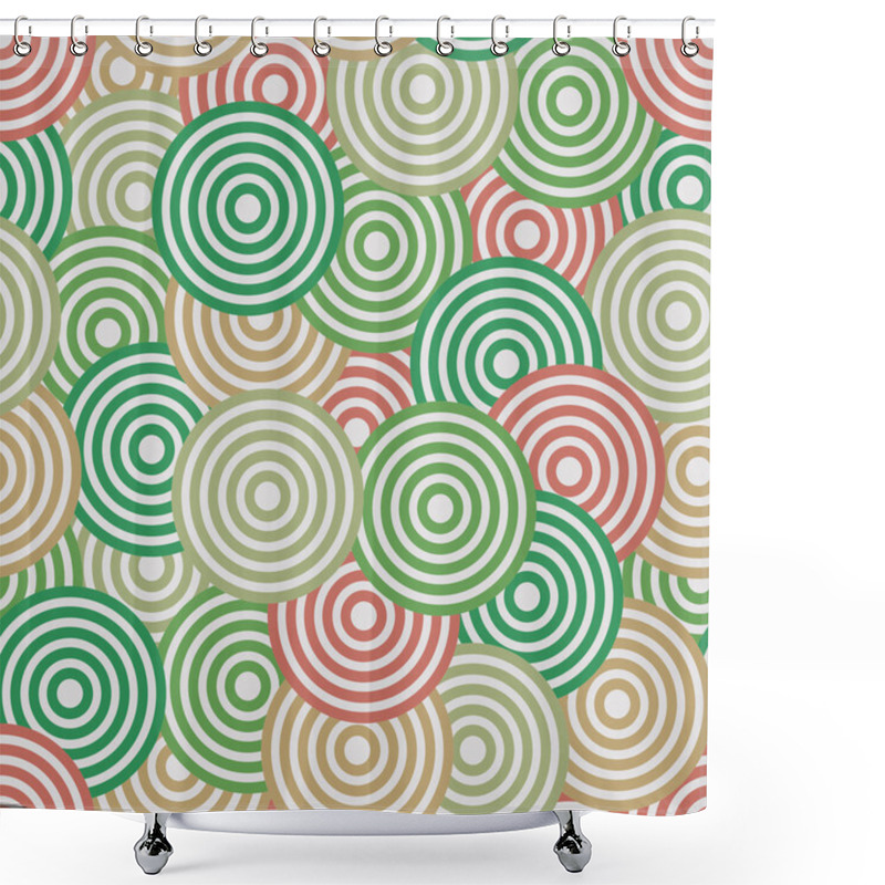 Personality  Retro Circles Background Shower Curtains