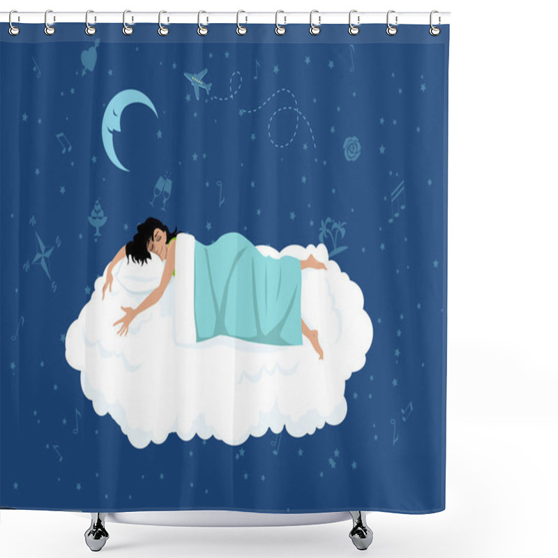 Personality  Good Night Sleep Shower Curtains