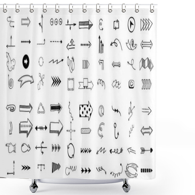 Personality  Vector Illustration Of Arrow Icons. Shower Curtains