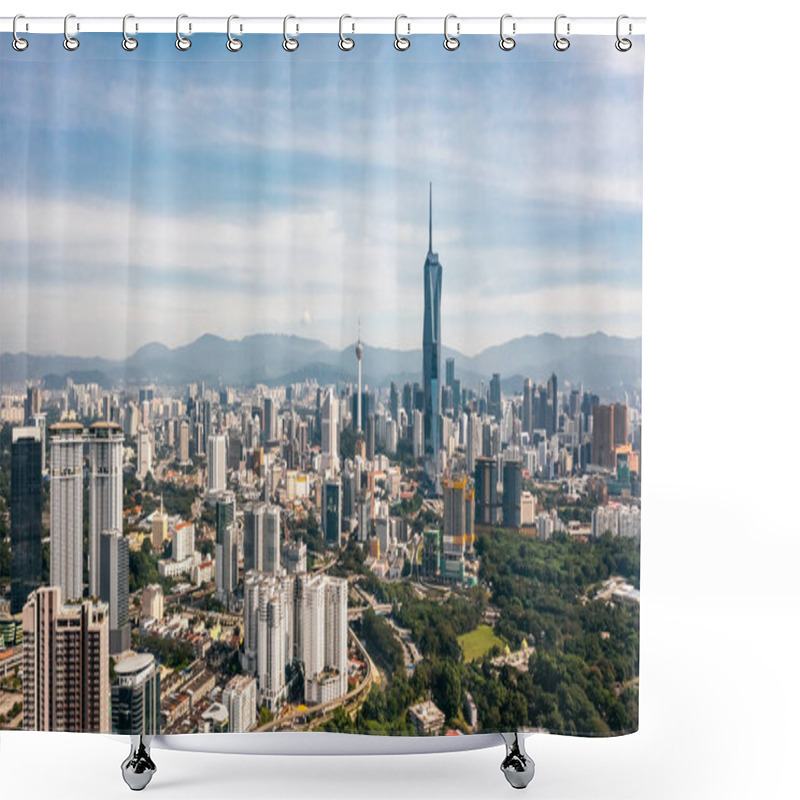 Personality  Aerial View Of Kuala Lumpur. It Is Cultural, Financial, And Economic Centre Of Malaysia Shower Curtains