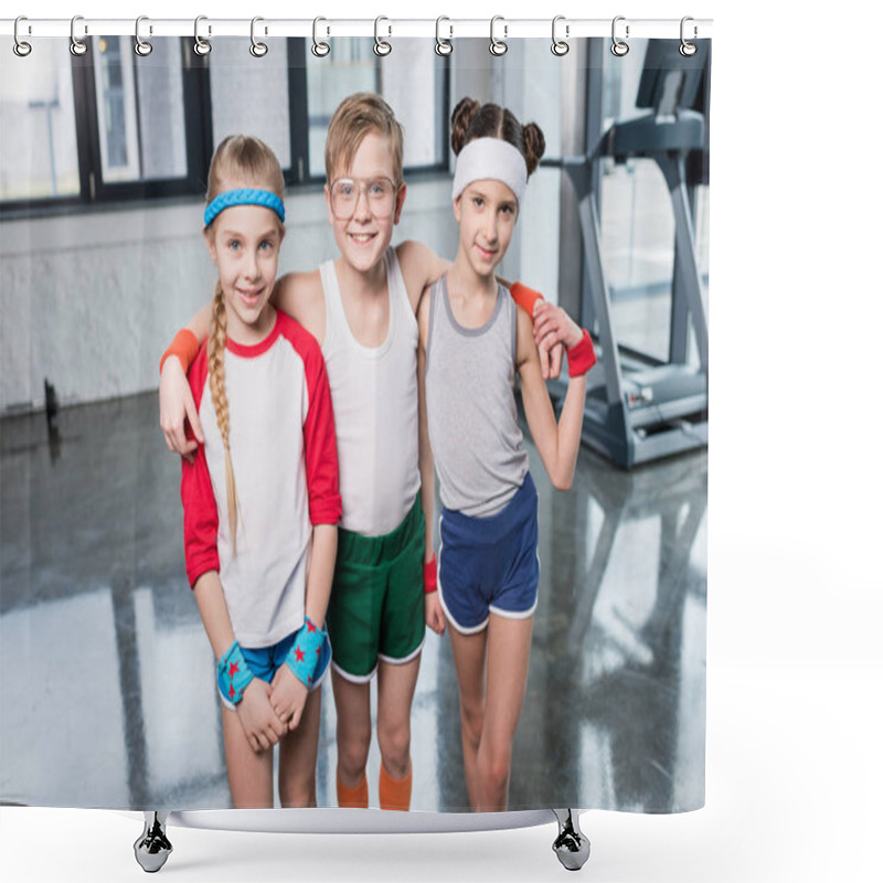 Personality  Active Kids In Sportswear  Shower Curtains