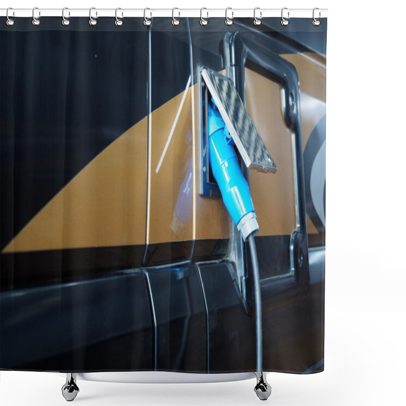 Personality  Electric Vehicle Charging Station Shower Curtains