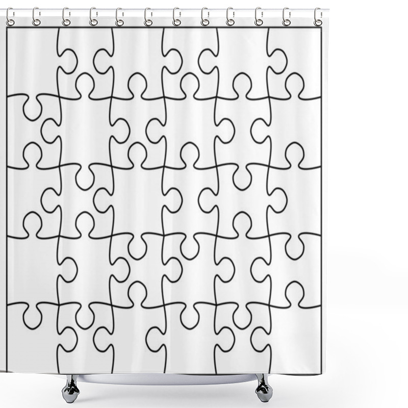 Personality  Beautiful Jigsaw Puzzle Shower Curtains