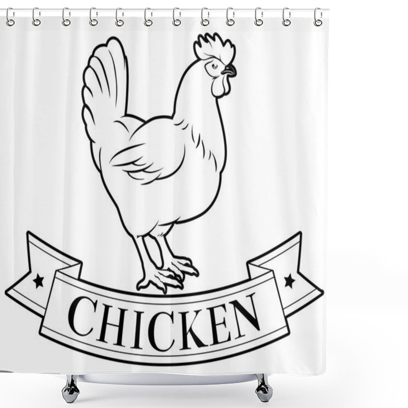 Personality  Chicken Food Label Shower Curtains