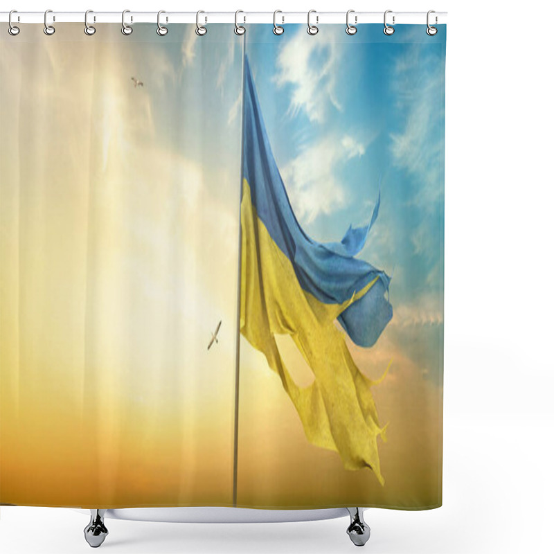 Personality  Ukraine, Ukraine Flag - Free Ukraine Shower Curtains