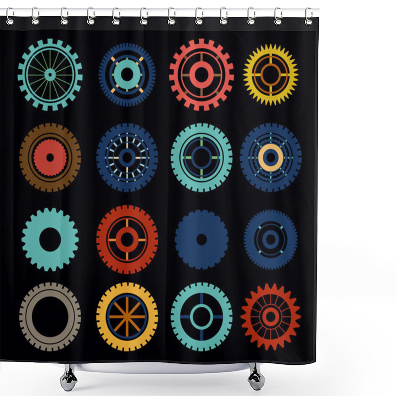 Personality  Gears Design Shower Curtains