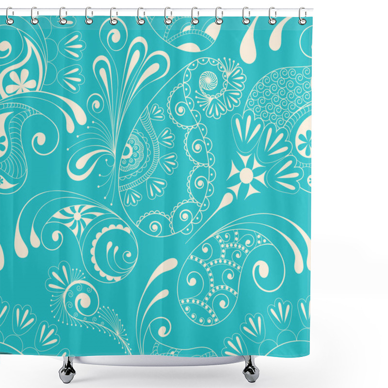 Personality  Paisley Seamless Pattern Shower Curtains