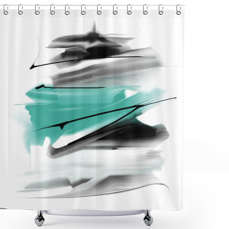 Personality  Abstract Green Background. Shower Curtains