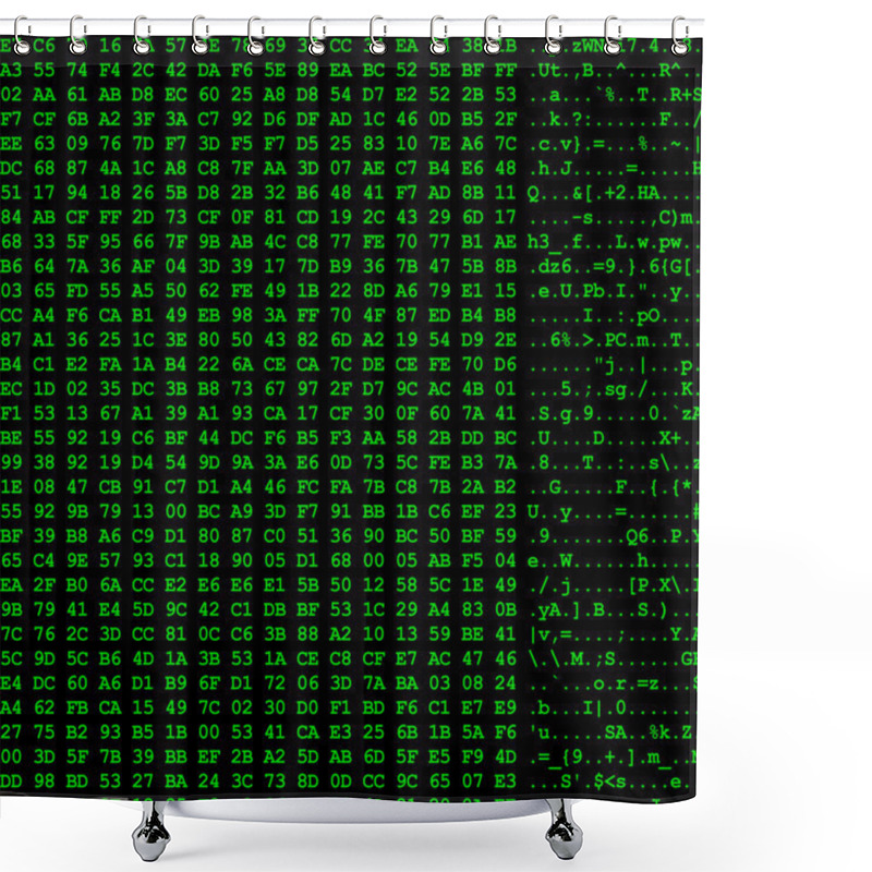 Personality  Computer Data Flow Shower Curtains