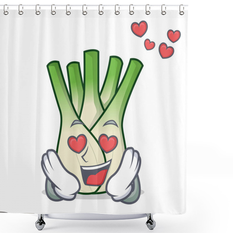 Personality  In Love Fennel Mascot Cartoon Style Shower Curtains