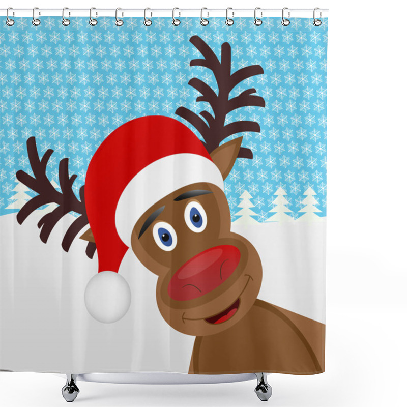 Personality  Christmas Deer Shower Curtains