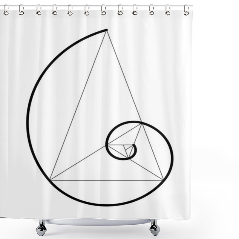 Personality  Golden Ratio. Cover Template. Shower Curtains