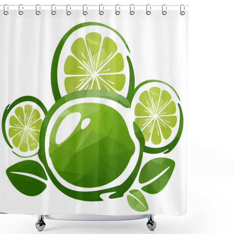 Personality  Lime And Slices Shower Curtains