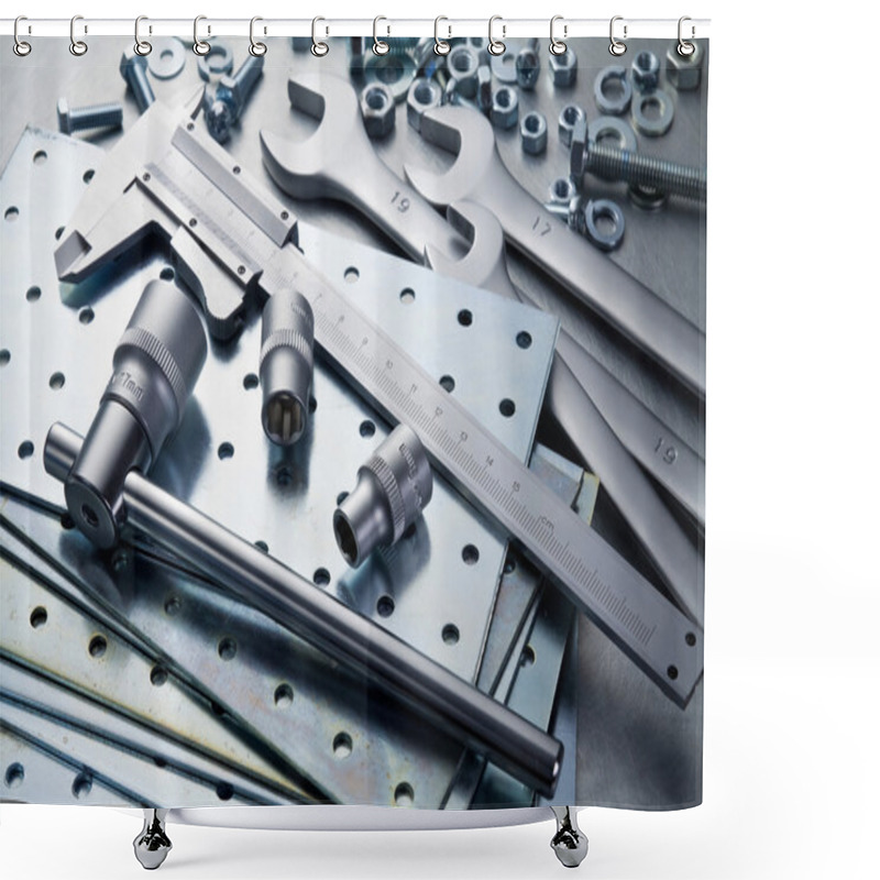 Personality  Metal Tools Shower Curtains