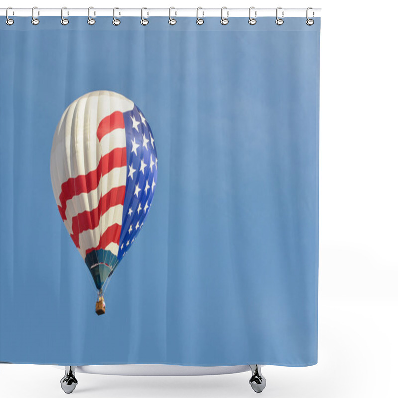 Personality  Red White And Blue Hot Air Balloon Shower Curtains