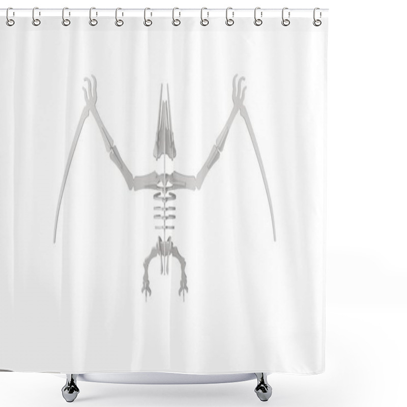 Personality  3D Rendering Of A Flying Dinosaur Iconic Abstract Shape Laser Cut Shower Curtains